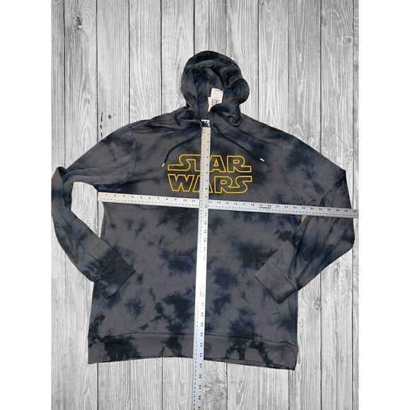 Star Wars Black Tie Dye Graphic Hoodie Pullover Sweater NWT Men’s Size Large - Picture 4 of 5